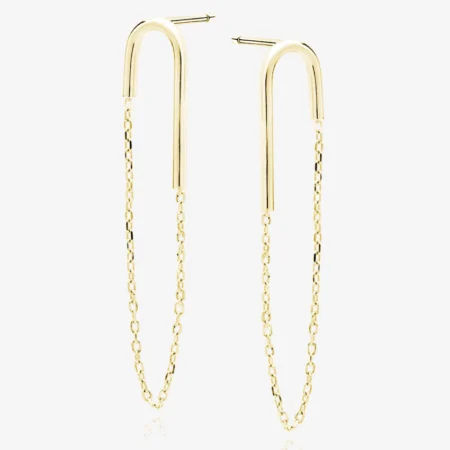 Paauksuoti auskarai grandinėlės