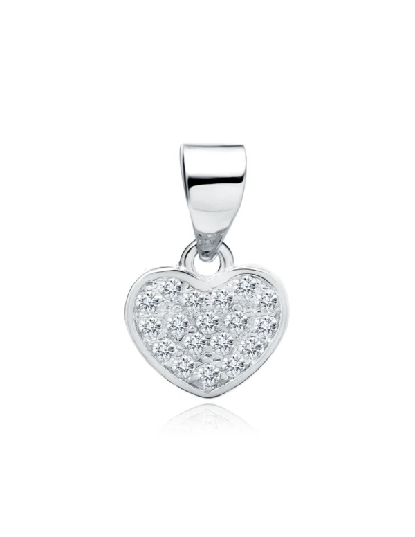 Sidabrinis pakabukas Širdutė su cirkoniu
