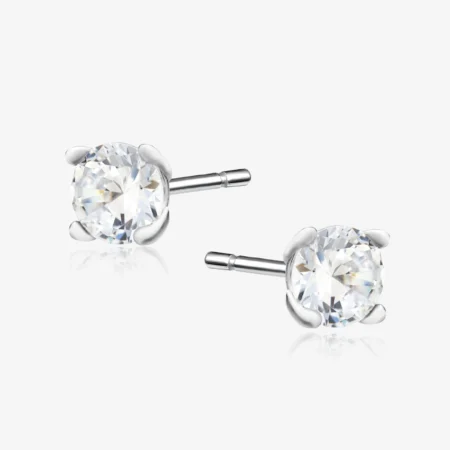 Spindintys auskarai su baltu cirkoniu