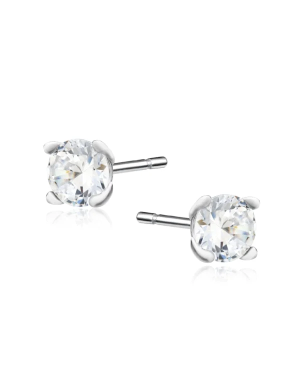 Spindintys auskarai su baltu cirkoniu